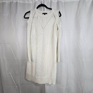 Banana Republic Cold Shoulder Cable Knit Sweater Dress (S)